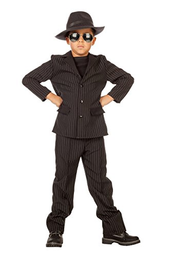 narrenkiste W3896-176 schwarz Kinder Junge Gangster-Mafia-Ganoven Kostüm Gr.176 von narrenkiste