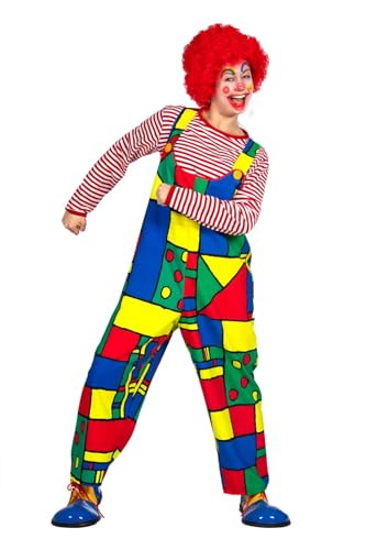 narrenkiste W4239-40 bunt Damen Clown Latzhose Clown Kostüm Gr.40 von narrenkiste