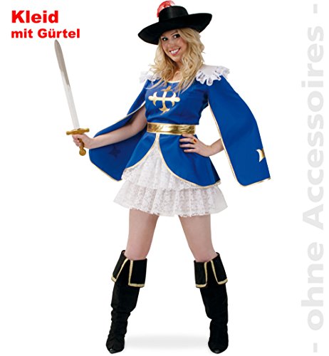 Musketier Frau Aramea Damen Kleid mit Gürtel Gr 42 von narrenwelt