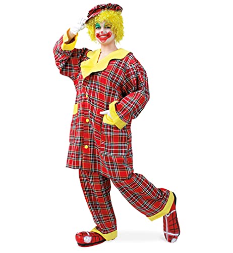 narrenwelt Clown Pipo 2tlg. Kostüm mit Kopfbedeckung Gr L von narrenwelt