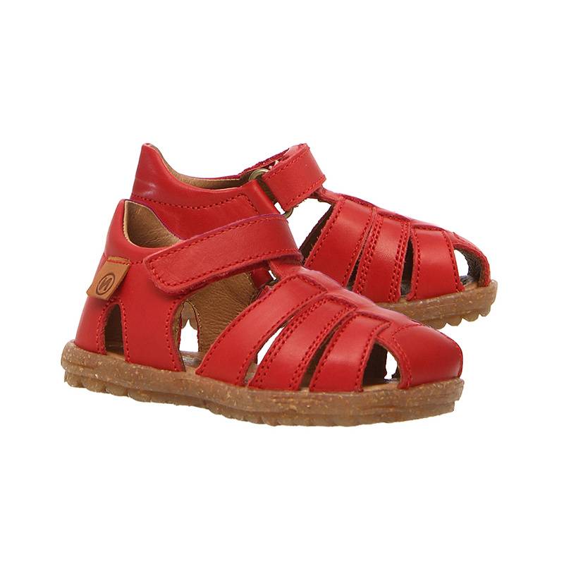 Klett-Sandalen SEE UNI mit Zehenschutz in rot von naturino