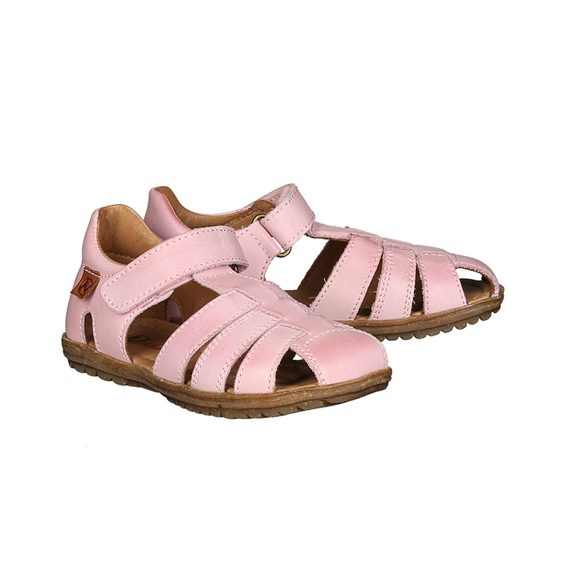 Leder-Sandalen SEE mit Zehenschutz in rosa von naturino