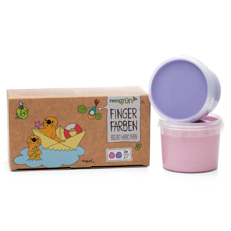 neogrün - Bio Fingerfarben 2er Set "Nori" pink/ violett von neogrün