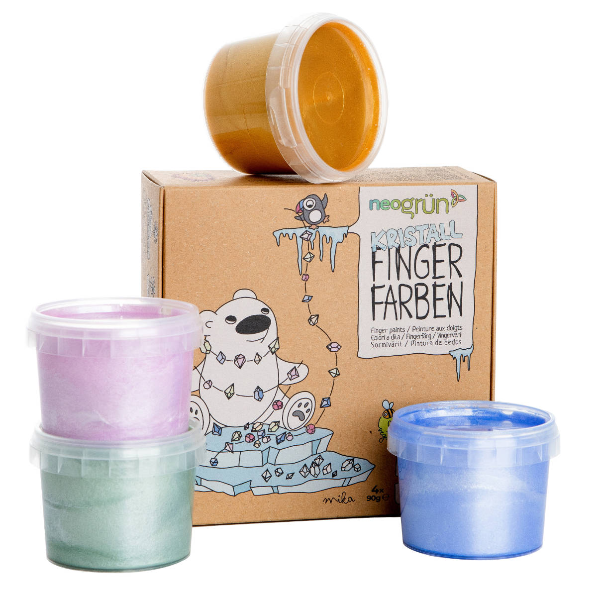 neogrün - Bio Fingerfarben Kristall 4er Set "Mika" neogrün - Bio Fingerfarben Kristall 4er Set "Mika" von neogrün