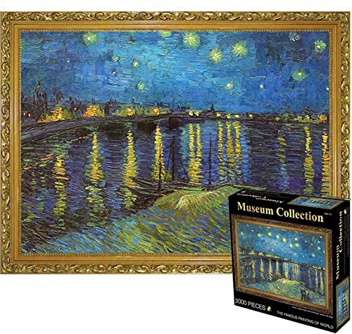 Puzzle 3000 Teile Erwachsene Sternennacht über der Rhone von Vincent Van Gogh 115 x 82 cm Puzzles für Erwachsene Klassische Puzzles 3000 Teile Erwachsene Van Gogh Puzzles Schwer Erwachsene von newsbirds