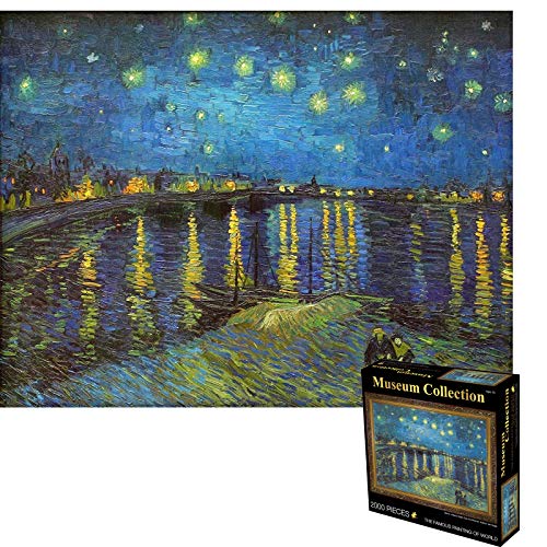 Puzzle 2000 Teile Erwachsene Sternennacht über der Rhone von Vincent Van Gogh 100 x 70 cm Puzzles für Erwachsene Klassische Puzzles 2000 Teile Erwachsene Van Gogh Puzzles Schwer Erwachsene von newsbirds