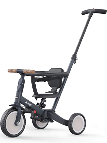 newyoo 5 in 1 Laufrad Dreirad, Dreirad ab 1-3 Jahr, Kinderdreirad mit schubstange, Kinderfahrrad, Laufräder Lauffahrrad inkl. Lenkstange, Sicherheitsbüge, TR008, Dunkelgrau newyoo 5 in 1 Laufrad Dreirad, Dreirad ab 1-3 Jahr, Kinderdreirad mit schubstange, Kinderfahrrad, Laufräder Lauffahrrad inkl. Lenkstange, Sicherheitsbüge, TR008, Dunkelgrau von newyoo