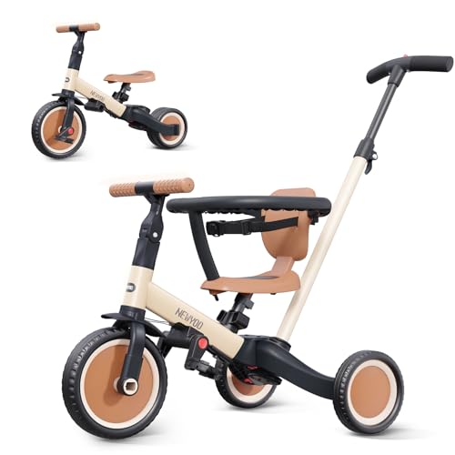 newyoo 5 in 1 Laufrad Dreirad, Dreirad ab 1-3 Jahr, Kinderdreirad mit schubstange, Kinderfahrrad, Laufräder Lauffahrrad inkl. Lenkstange, Sicherheitsbüge, TR008 newyoo 5 in 1 Laufrad Dreirad, Dreirad ab 1-3 Jahr, Kinderdreirad mit schubstange, Kinderfahrrad, Laufräder Lauffahrrad inkl. Lenkstange, Sicherheitsbüge, TR008 von newyoo