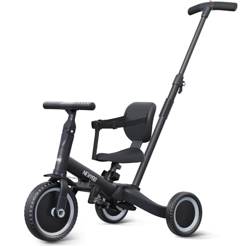 newyoo Kleinkinder-Dreirad mit Schiebegriff für 1–3-Jährige, Kleinkinderfahrrad,Geburtstagsspielzeug für Jungen und Mädchen, 5-in-1-Kinderdreirad newyoo Kleinkinder-Dreirad mit Schiebegriff für 1–3-Jährige, Kleinkinderfahrrad,Geburtstagsspielzeug für Jungen und Mädchen, 5-in-1-Kinderdreirad von newyoo