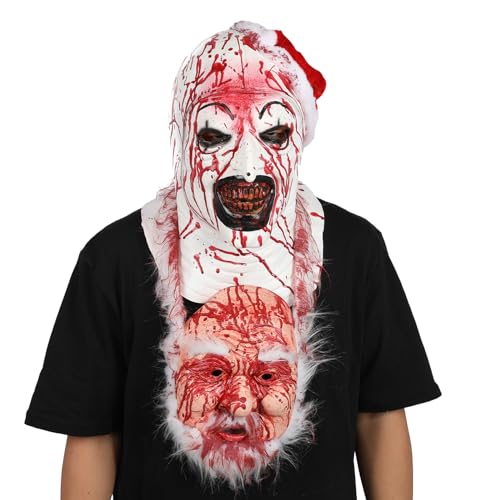 nezababy Art The Clown Mask Terrifier Mask Clown Accessories Scary Killer Role Play Headgear Halloween Cosplay Prop (Terrifier Mask-C) von nezababy