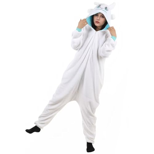 nezababy Halloween Drachenkostüm Männer Frauen Dragon Pyjamas Onesie Weihnachten Cosplay Tier Zipper Overall von nezababy