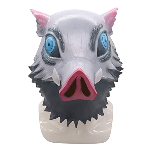 nezababy Inosuke Maske Dämon Cosplay Maske Kostüm Requisite Erwachsene Anime Schwein Vollkopf Zubehör Jungen Spielzeug Halloween von nezababy