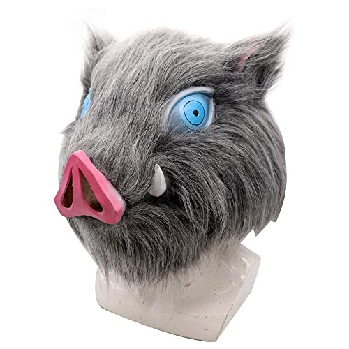 nezababy Inosuke Maske Dämon Cosplay Maske Kostüm Requisite Erwachsene Anime Schwein Vollkopf Zubehör Jungen Spielzeug Halloween von nezababy