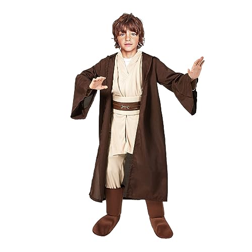 nezababy Jedi Kostüm Luke Skywalker Kostüm Darth Vader Star Ritter Umhang Outfits Wars Tunika Kapuzenumhang kinder Halloween Cosplay von nezababy
