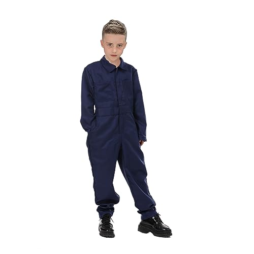 nezababy Jungen Michael Myers Kostüm Maske Gruseliger Killer Blauer Overall Outfits Horror Rollenspiel Mörder Overall Halloween Erwachsene Komplettset Anzüge von nezababy