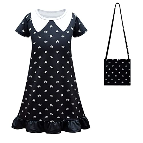 nezababy Mittwoch Kleid Merlina Adams Cosplay Kostüm Mädchen Schwarz Gothic Dress up Kostüm Vintage Steampunk Outfits nezababy Mittwoch Kleid Merlina Adams Cosplay Kostüm Mädchen Schwarz Gothic Dress up Kostüm Vintage Steampunk Outfits von nezababy
