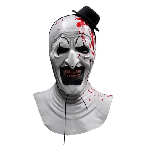 Nezababy Terrifier Clown Maske - Horror Cosplay Evil Grusel Festival Zubehör - Halloween Kostüm Party Gadgets (Clown Maske-A) von nezababy