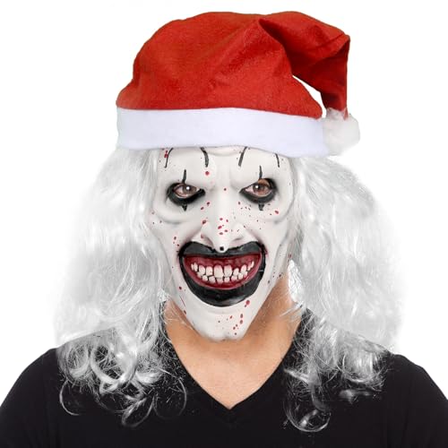 Nezababy Terrifier Clown Maske - Horror Cosplay Evil Grusel Festival Zubehör - Halloween Kostüm Party Gadgets (Clown Maske-E) von nezababy