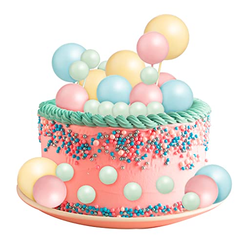 Ball-Kuchenaufsatz, 20 Stück, Mini-Ballon-Kuchenaufsätze, bunte Schaumstoffkugeln, Cupcake-Aufsätze für Mädchen, Kinder, Frauen, Geburtstag, Babyparty, Hochzeit, Jahrestag, Party Ball-Kuchenaufsatz, 20 Stück, Mini-Ballon-Kuchenaufsätze, bunte Schaumstoffkugeln, Cupcake-Aufsätze für Mädchen, Kinder, Frauen, Geburtstag, Babyparty, Hochzeit, Jahrestag, Party von niCWhite