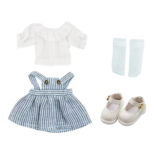 niannyyhouse 1/12 BJD Doll Clothes White Shirt Striped Skirt Shoes Socks OB11 10.9 cm Action Figures Doll Dressup niannyyhouse 1/12 BJD Doll Clothes White Shirt Striped Skirt Shoes Socks OB11 10.9 cm Action Figures Doll Dressup von niannyyhouse
