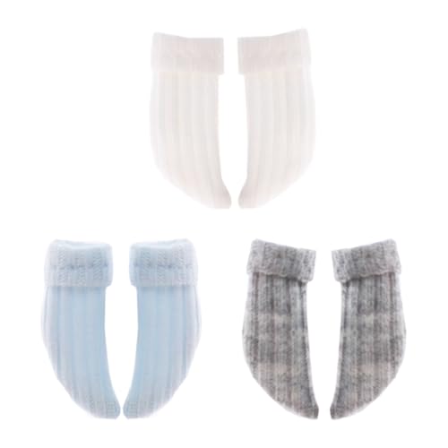 niannyyhouse 1/12 BJD OB11 Puppenkleidung gekräuselte Socken 3 Paar Puppe Dressup (A2) von niannyyhouse