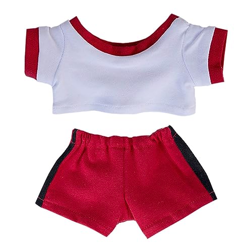 niannyyhouse 10 cm 15 cm 20 cm Plüsch Puppe Kleidung Kontrast T-Shirt Hosen Sportbekleidung Set Weiche Gefüllte Plüsch Spielzeug Dress Up Zubehör (a1, 10cm) von niannyyhouse