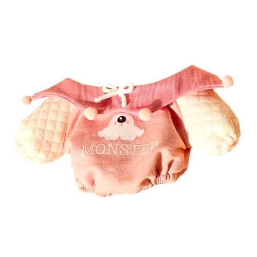 niannyyhouse 10 cm-15 cm 20 cm Puppenkleidung, Einteiler, Monster, Krabbelanzug, gefülltes Plüschtier, Verkleidungszubehör (Rosa, 20 cm) von niannyyhouse