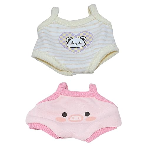 niannyyhouse 10 cm 20 cm Plüschpuppenkleidung, Weste, Overall, Kletteranzug, weiches gefülltes Plüschtier, verkleiden sich (A2, 10 cm) von niannyyhouse