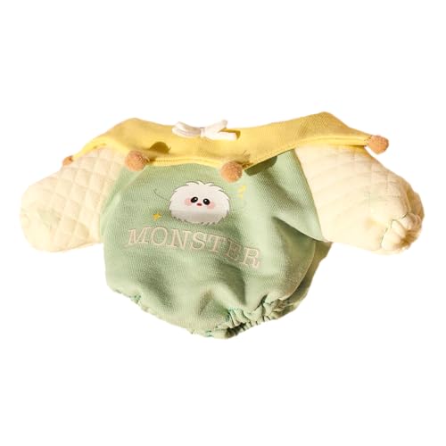 niannyyhouse 10cm-15cm 20cm Puppenkleidung Einteiler Monster Krabbelanzug Gefülltes Plüschtier Verkleidungszubehör (Grün, 10cm-15cm) von niannyyhouse