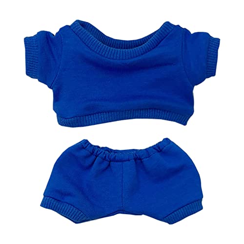niannyyhouse 10cm Plüsch Puppe Kleidung Sportbekleidung Anzüge Sweatshirts Hosen Puppe Dress up (Blau, 10cm) von niannyyhouse