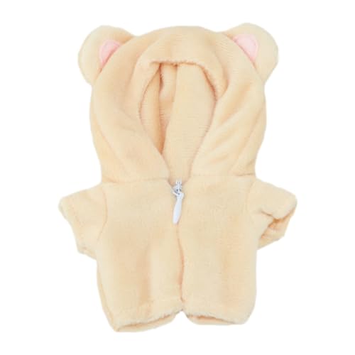 niannyyhouse 10cm Plüsch Puppenkleidung Dinosaurier Shark Onesies Lose Bodysuit Weiches Gefülltes Plüschtier Ankleidezubehör (Beige) von niannyyhouse