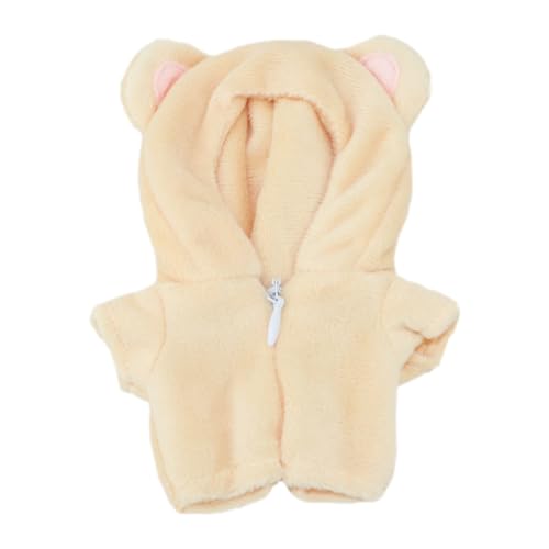 niannyyhouse 10cm Plüsch Puppenkleidung Dinosaurier Shark Onesies Lose Bodysuit Weiches Gefülltes Plüschtier Ankleidezubehör (Beige) von niannyyhouse