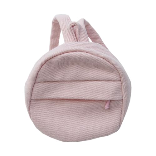 niannyyhouse 15cm 20cm Plüsch Puppe Rucksack 1/6BJD Cartoon Muster Umhängetasche Puppe Dress Up Zubehör (B-Pink) von niannyyhouse