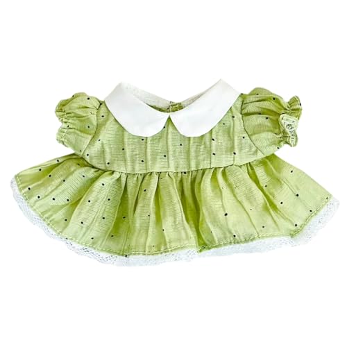 niannyyhouse 17 cm Puppenkleidung, Spitzenkleid, 15 cm, Stofftier-Zubehör (grün) von niannyyhouse