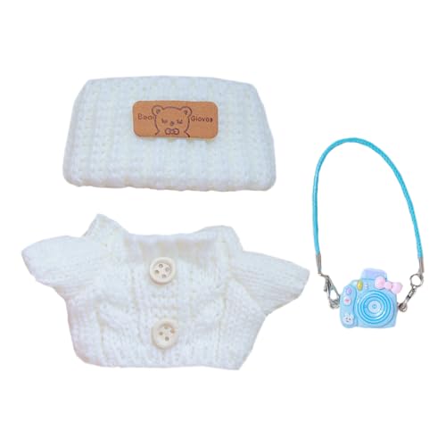 niannyyhouse 17 cm Puppenkleidung Hut Pullover Zubehör 15 cm Plüschpuppe Outfit Dressup (B3) von niannyyhouse