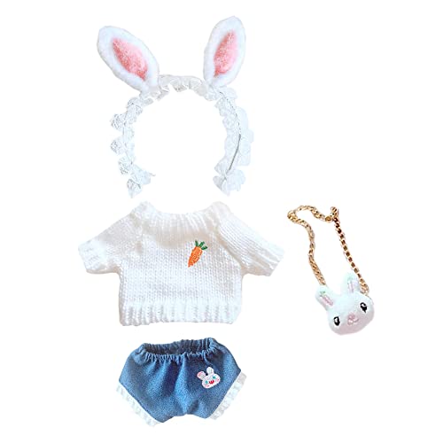 niannyyhouse 20 cm Plüschpuppe, Kleidung, Kaninchen, Kopfschmuck, Hose, Rucksack, Karottenpullover, Stofffiguren, Spielzeug, Zubehör niannyyhouse 20 cm Plüschpuppe, Kleidung, Kaninchen, Kopfschmuck, Hose, Rucksack, Karottenpullover, Stofffiguren, Spielzeug, Zubehör von niannyyhouse