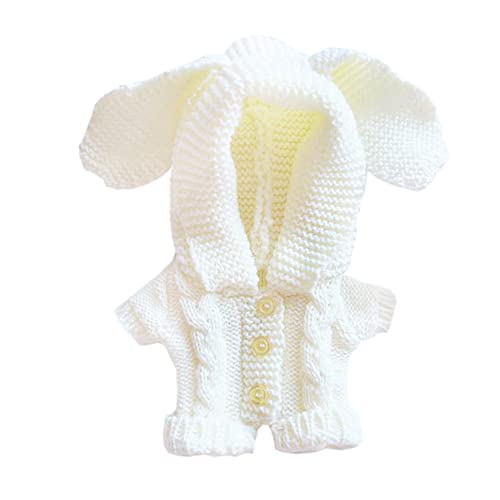 niannyyhouse 20 cm Plüschpuppenkleidung Hasenohren Wollfaden Onesies 20,3 cm Puppenzubehör (A) von niannyyhouse