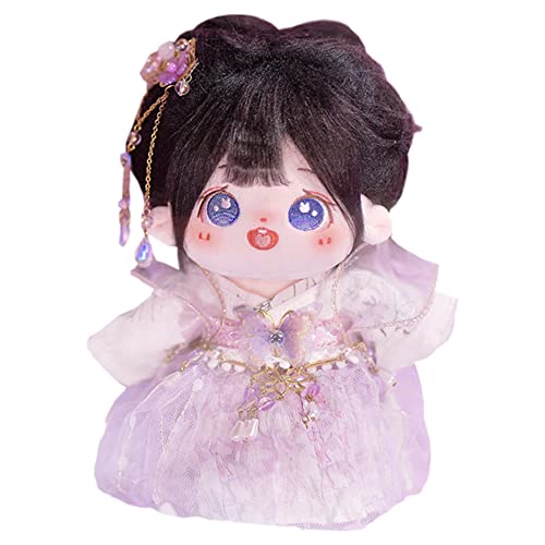 niannyyhouse 20 cm Plüschpuppe, Mädchen, humanoid, gefüllt, kein Attribut, 20,3 cm, normaler Körper, tragbare Kleidung, Verkleidung, Geschenke (A-22, mit Skelett) von niannyyhouse