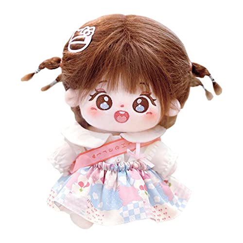 niannyyhouse 20 cm Plüschpuppe, Mädchen, humanoid, gefüllt, kein Attribut, 20,3 cm, normaler Körper, tragbare Kleidung, Verkleidung, Geschenke (A-16, mit Skelett) von niannyyhouse