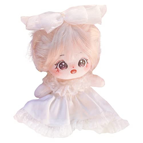 niannyyhouse 20 cm Plüschpuppe, Mädchen, nackt, humanoid, gefüllt, kein Attribut, 20,3 cm, normaler Körper, tragbare Kleidung, Verkleidung, Geschenke (A-20 - ohne Skelett) von niannyyhouse