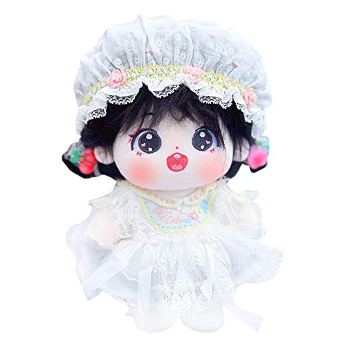 niannyyhouse 20 cm Plüschpuppe, Mädchen, humanoid, gefüllt, kein Attribut, 20,3 cm, normaler Körper, tragbare Kleidung, Verkleidung, Geschenke (A-9 ohne Skelett) von niannyyhouse