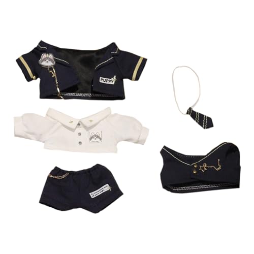 niannyyhouse 20 cm Plüschpuppen-Kleidungs-Set, 20,3 cm Stofftier-Outfit, Mantel, Hemd, Hose mit Krawatte und Weste niannyyhouse 20 cm Plüschpuppen-Kleidungs-Set, 20,3 cm Stofftier-Outfit, Mantel, Hemd, Hose mit Krawatte und Weste von niannyyhouse