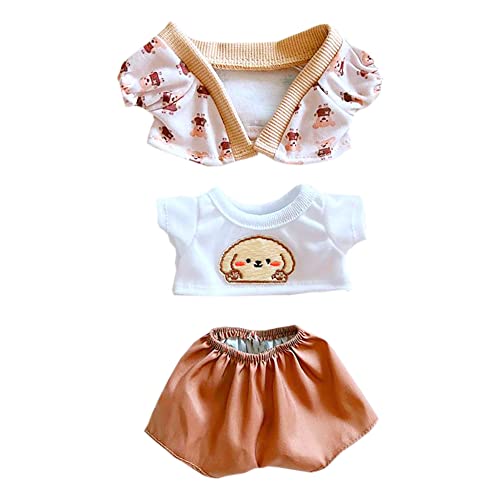 niannyyhouse 20 cm Plüschpuppenkleidung, Bärenmantel, T-Shirt, Hose, 20,3 cm, Kpop Stoffpuppenkleidung niannyyhouse 20 cm Plüschpuppenkleidung, Bärenmantel, T-Shirt, Hose, 20,3 cm, Kpop Stoffpuppenkleidung von niannyyhouse