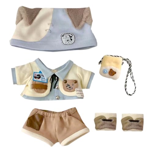 niannyyhouse 20 cm Plüschpuppenkleidung, Hut, Jacke, Hose, Rucksack, Schuhe, 20,3 cm Puppenkleidung niannyyhouse 20 cm Plüschpuppenkleidung, Hut, Jacke, Hose, Rucksack, Schuhe, 20,3 cm Puppenkleidung von niannyyhouse
