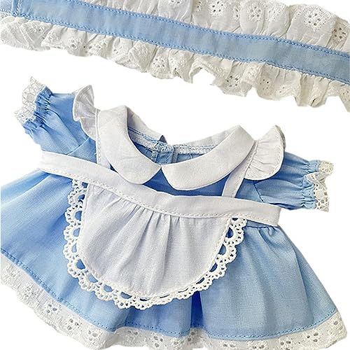 niannyyhouse 20 cm Plüschpuppenkleidung, Kopfbedeckung, Kleid, Schürze, Dienstmädchenanzug, 20,3 cm, weich, gefüllt, Plüsch, Blau niannyyhouse 20 cm Plüschpuppenkleidung, Kopfbedeckung, Kleid, Schürze, Dienstmädchenanzug, 20,3 cm, weich, gefüllt, Plüsch, Blau von niannyyhouse