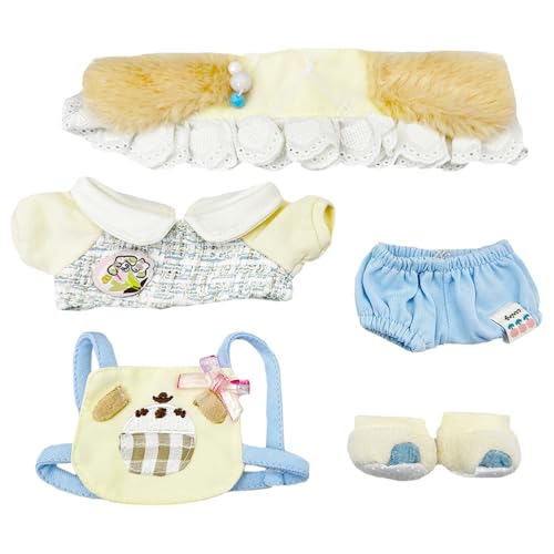 niannyyhouse 20 cm Plüschpuppenkleidung, Kopfbedeckung, Mantel, Weste, Hose, Schuhe, Welpen-Outfit, 20,3 cm große Stoffpuppe niannyyhouse 20 cm Plüschpuppenkleidung, Kopfbedeckung, Mantel, Weste, Hose, Schuhe, Welpen-Outfit, 20,3 cm große Stoffpuppe von niannyyhouse