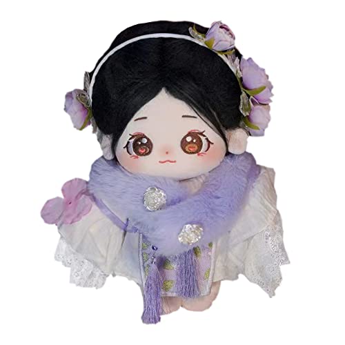 niannyyhouse Plüschpuppe für Mädchen, 20 cm, humanoider Plüschkörper, ohne Attribut, 20 cm, normale Kleidung für den Körper, Anziehgeschenke (A-38 ohne Skelett) von niannyyhouse