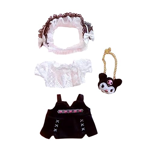 niannyyhouse 20 cm große Plüschpuppenkleidung, lose Kopfbedeckung, weißes Hemd, schwarzer Rock, Rucksack, 20,3 cm, weich gefülltes Plüschtier, Zubehör, Verkleiden niannyyhouse 20 cm große Plüschpuppenkleidung, lose Kopfbedeckung, weißes Hemd, schwarzer Rock, Rucksack, 20,3 cm, weich gefülltes Plüschtier, Zubehör, Verkleiden von niannyyhouse