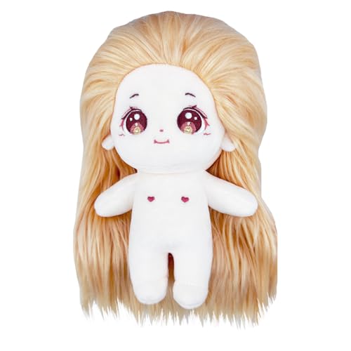 niannyyhouse 20cm Plüsch Puppe Lange Haare Mädchen Nackt Humanoid Gefüllte Körper kein Attribut 8 "Normaler Körper Tragbare Kleidung Dress Up Geschenke (a-13-ohne Skelett) von niannyyhouse