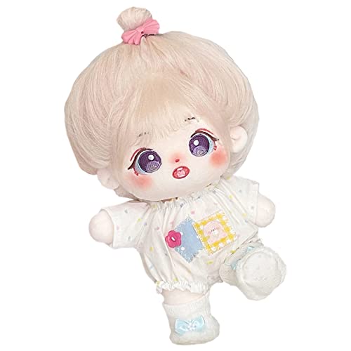 niannyyhouse 20cm Plüsch Puppe Lila Augen Mädchen Nackt Humanoid Gefüllte Körper kein Attribut 8 "Normaler Körper Tragbare Kleidung Dress Up Geschenke (a-21-ohne Skelett) von niannyyhouse